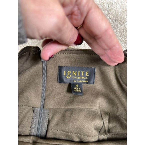 Ignite Evenings By Carol Lin Size 16 Gray Ruffles Layers Vintage Jacket - Picture 7 of 16